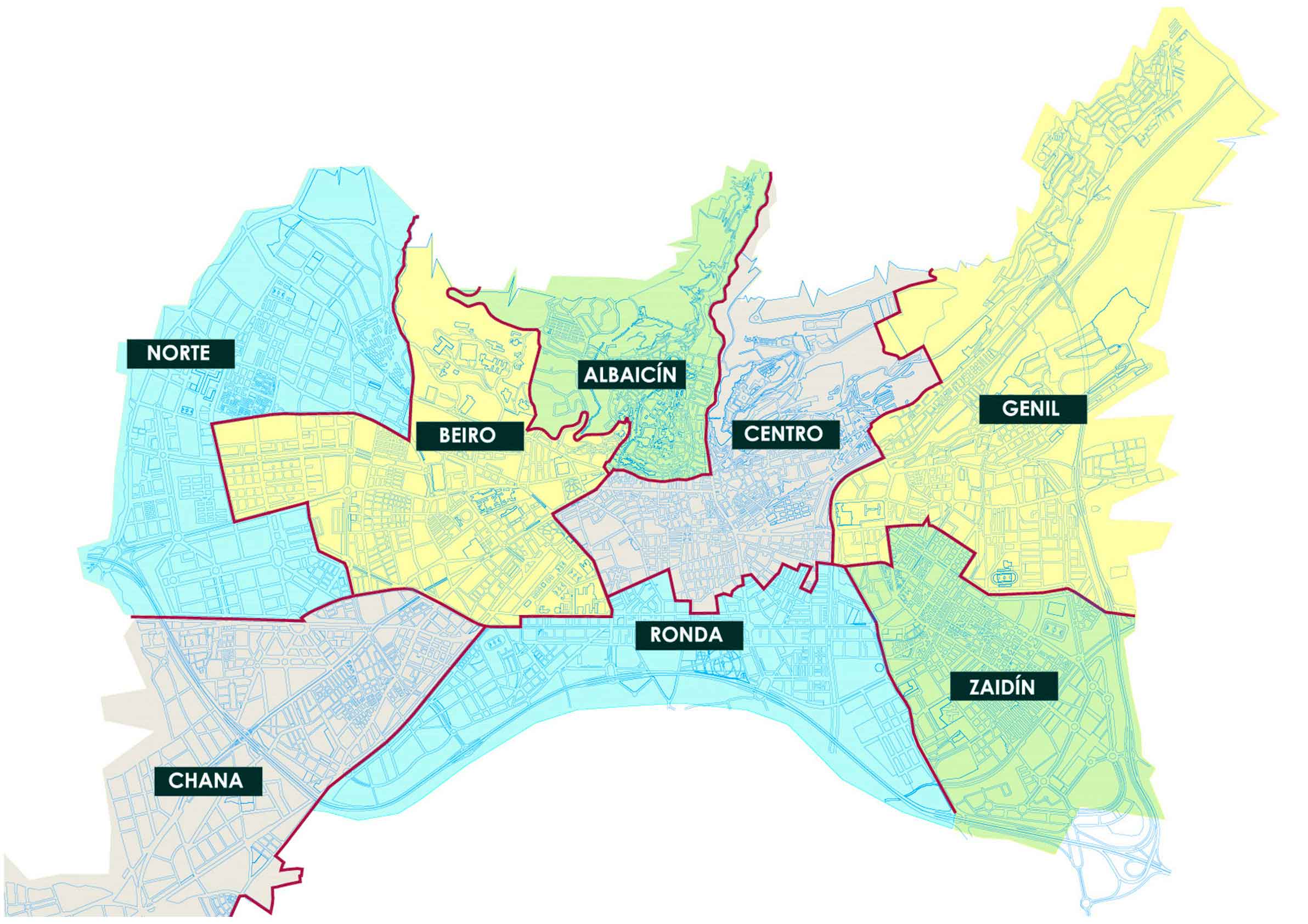Donde dormir en Granada con niños: mapa por zonas